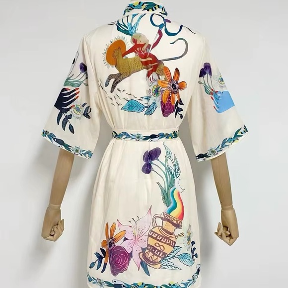 Host Pick x2  White Dragon  mini shirt dress - Picture 8 of 13